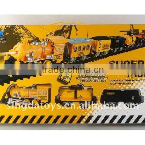 HOT! Newest! Slot Car & Train With Light & Music