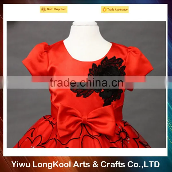 2016 Best Selling Cute Girls Princess Tutu Dress Bright Red Wedding Dress photo-2