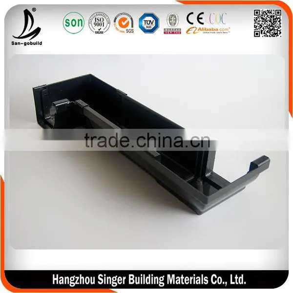 SGB Black PVC Rain Gutter For Rain Water Drainage System photo-3