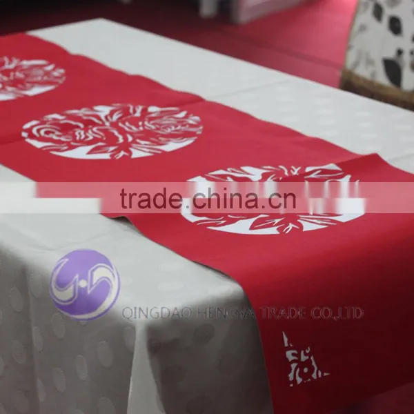 100% Polyester Laser Cutting Table Runner photo-2