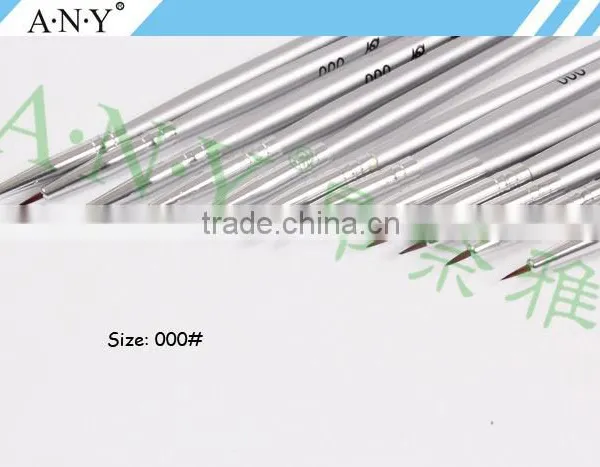 ANY Nail Art Beauty Design Wood Handle Cheap Nail Painting 12PCS Nail Brush Set photo-3