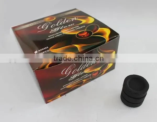 Diameter 40mm 100pc/box Quick Light Electronic Shisha Charcoal for Sale
