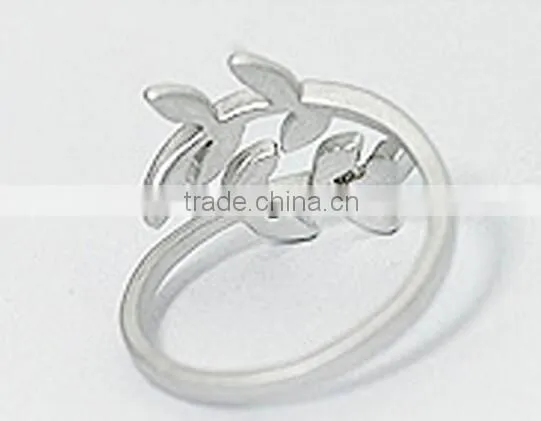 Hot Sales Leaves Shape Adjustable Knuckle Midi Infinity Ring Ring photo-3