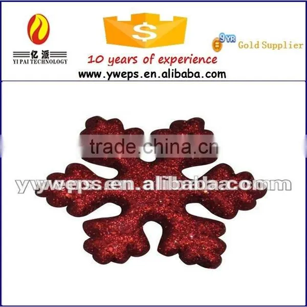 YIWU Sale Hot Wholesale Glitter Colorful Snow Flake/polyfoam Colorful Glitter Craft Snow Flake photo-2