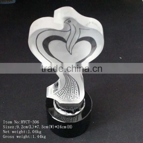 Sandblasting Newest Design Crystal Trophy for Sports Competition photo-2