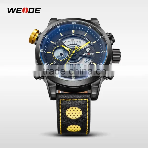 WEIDE WH3401 Hot Sell Men Watches China Genuine Leather Watch photo-4