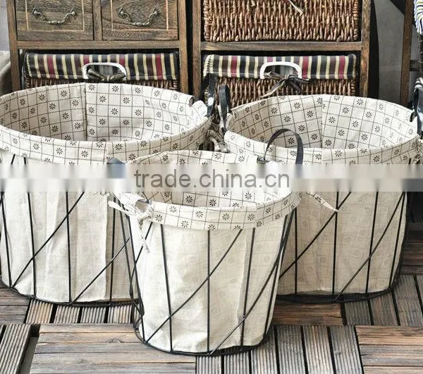 8 Hand Woven - Pastoral Style - Dirty Clothes Basket - Dirty Clothes Basket - Storage Basket - Storage Basket - Basket photo-6