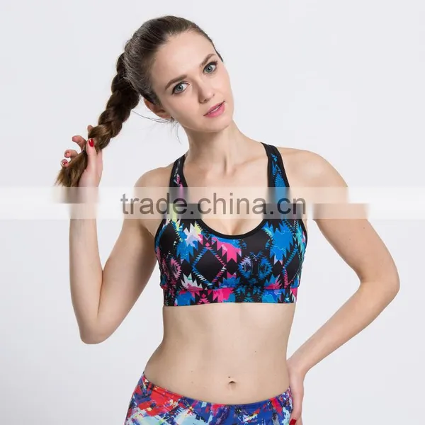 Wholesale Young Ladies Sexy Sportswear Sublimation Printed Gym Trainning Custom Wear Women's Sport Bra Quality Choice photo-5