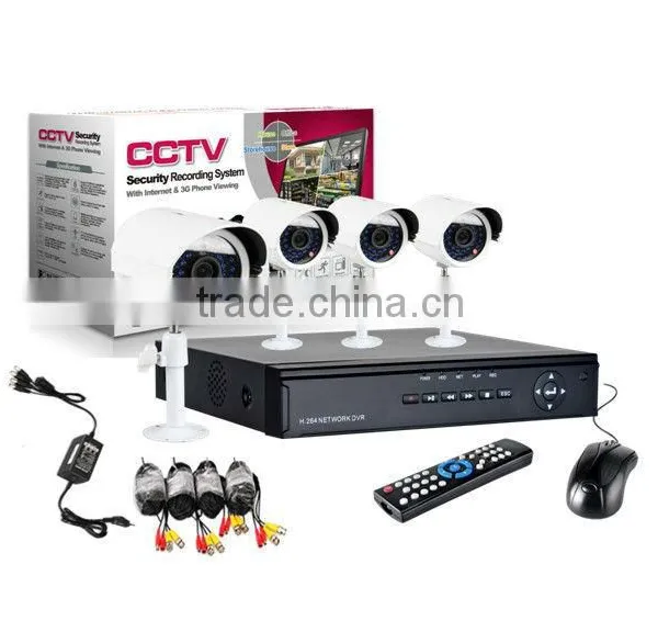 4CH Channel CCTV Surveillance Security DVR IR Cameras Night Vision System Kit