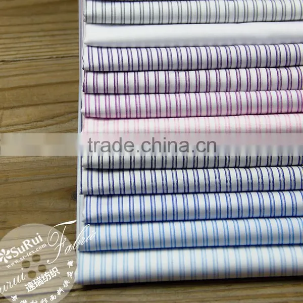 Wholesale Products! 4mm Polyester Cotton Stripe Shirt Fabric photo-2