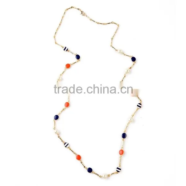 OEM/ODM Manufacture 2016 Fashion Design Colorful Beaded Long Necklace for Women photo-3