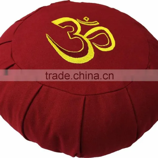 Meditational Zafu Cushion: Outer Cover 100% Cotton Twil: Cotton/ Buckwheat Filled Zafu Cushion photo-6