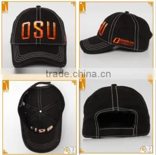 Good Quality Black 6 Panel 100% Cotton 3D Embroidered Custom Baseball Cap Wholasale photo-5