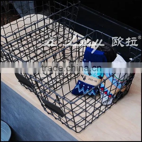 S/3 Grey Weavy Wire Basket Set photo-5