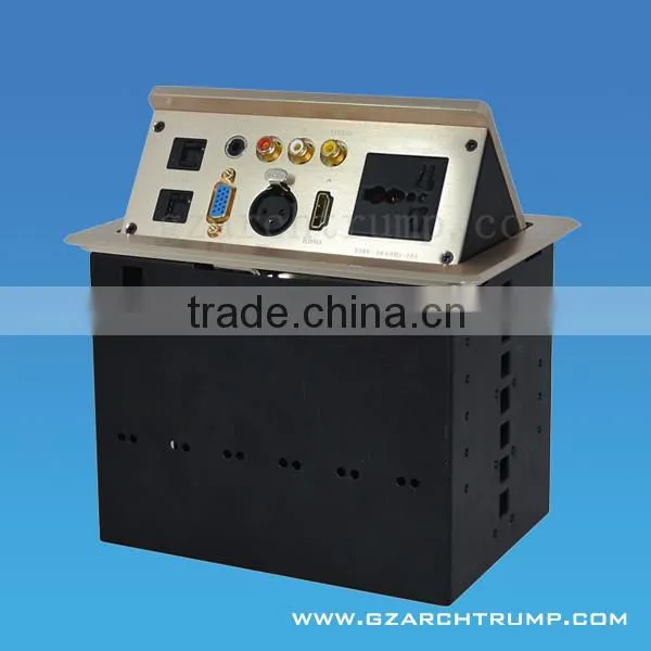 Hidden Pop Up Tabletop Outlet Box for Conference System photo-2