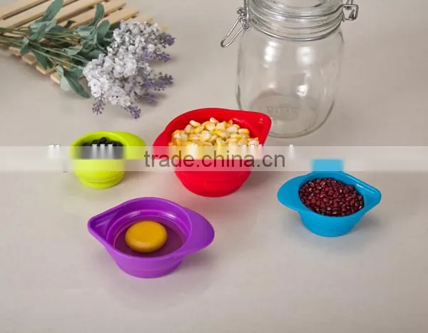 Candy Color 4pcs/set 60-250ml Food Thickening Silicone Measuring Spoons photo-4