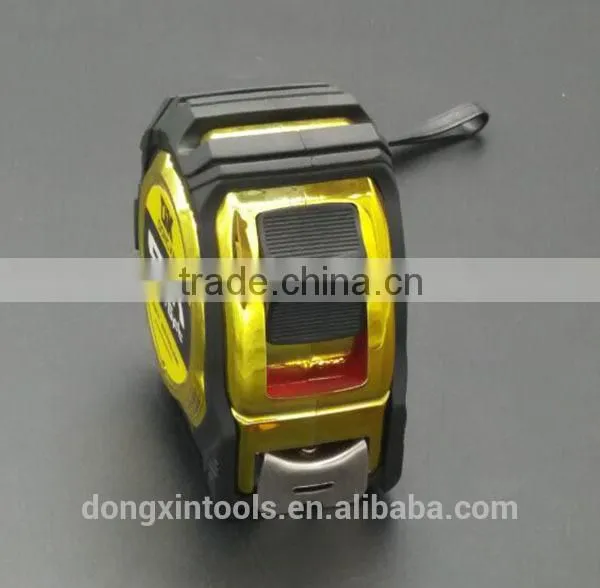 High Quality Rubber Cover uv Chromed Abs Plastic Case Measuring Tape photo-3