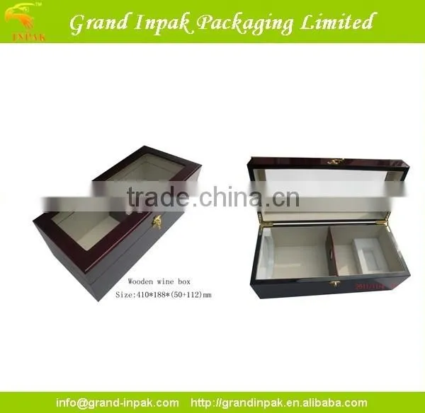WOODEN WINE GIFT PACKAGING BOX WITH WINDOW