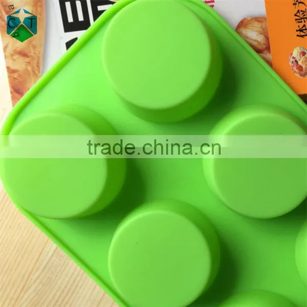 CTBED115 6 Hole Cylinders Handmade Soap Mould Green Color photo-5