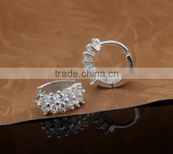 2015 Fashion Bar and Prong Setting Zircon Clip on Earrings for Women photo-3