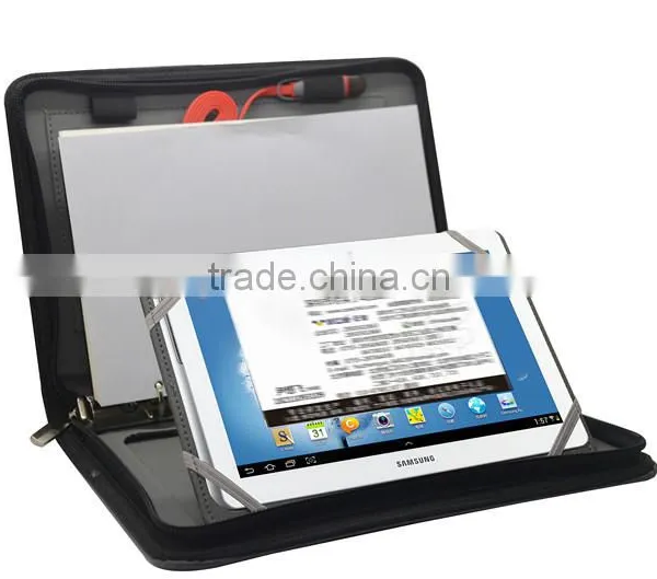 Mulit-fuction Factory Direct Business Zippered Leather Portfolio photo-3