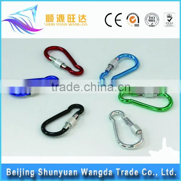 Customized Promotional Gift Locking Aluminum Carabiner Metal Carabiner Hook photo-3