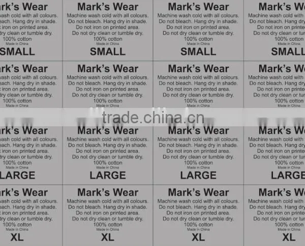 Tagless Heat Transfer Clothing Labels,size Label,garment Label
