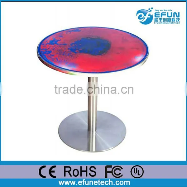 Rechargeable Battery Led Art Liquid Bar Table Top,interactive Liquid Lighted Bar Table photo-4