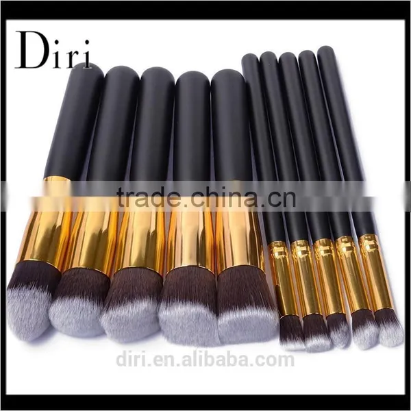Professional Pincel Maquiagem 10 Pcs Synthetic Hair Cosmetic Brush Set photo-5