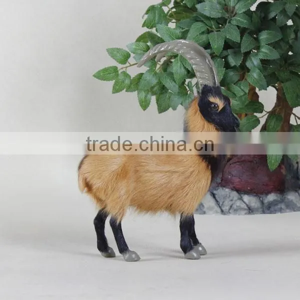Real Fur Animal Giant Size Handicraft Sheep Plush Wholesale Garden Ornaments photo-5