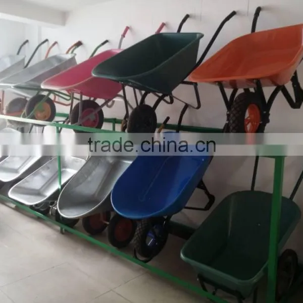 China Steel Wheelbarrow Cheap Hand Trailer WB6400 for Sale photo-6