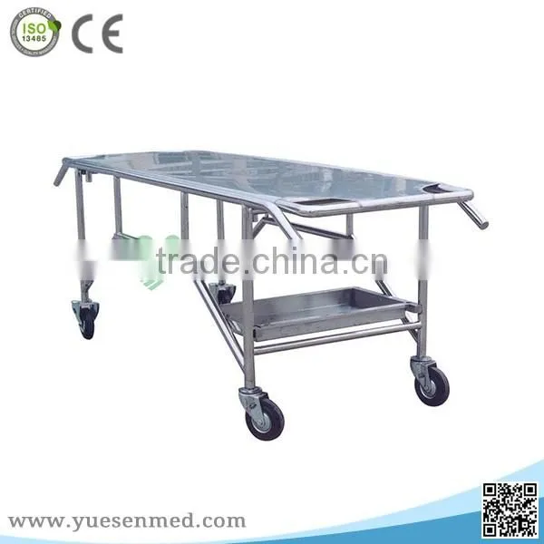 YSTSC-2C 304 Stainless Steel With Cover Mobile Corpse Removal Trolley Mortuary photo-4