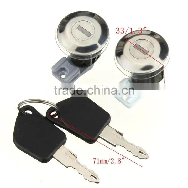 Pair Front Door Lock Barrels Set With Keys For Peugeot 106 Mk2 205 405 photo-6