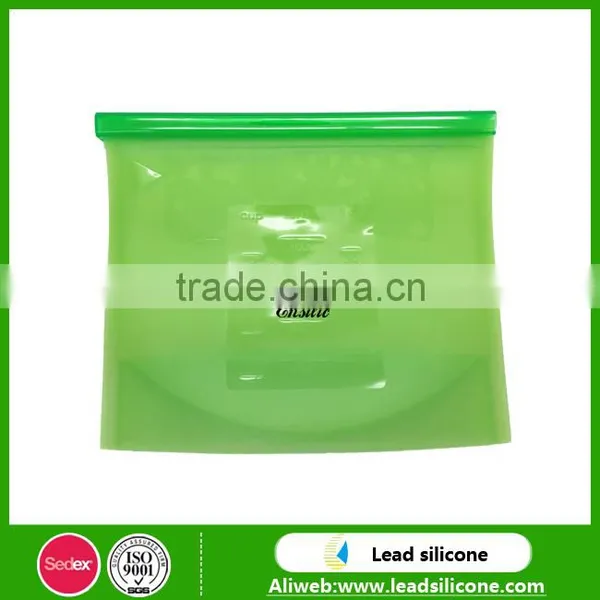 Food Grade Fresh Vegetable Silicone Seal Food Bags,Silicone Food Storage Bag photo-4