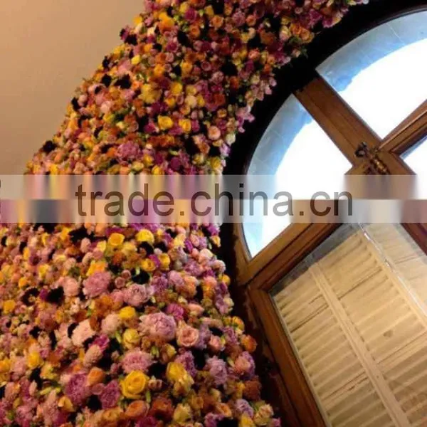 Home and Outdoor Decoration Synthetic Cheap Hanging Artificial Plastic Vertical Green Grass Flower Texture Wall E08 04S03 photo-4