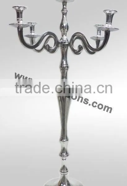 ALUMINIUM CANDELABRA 5 LIGHT FOR WEDDING DECORATION photo-3