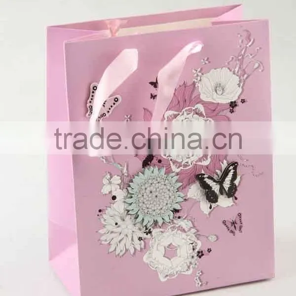 Printed Foldable Gift Bag With 3D Butterfly Patterns/Shopping Paper Bag photo-2