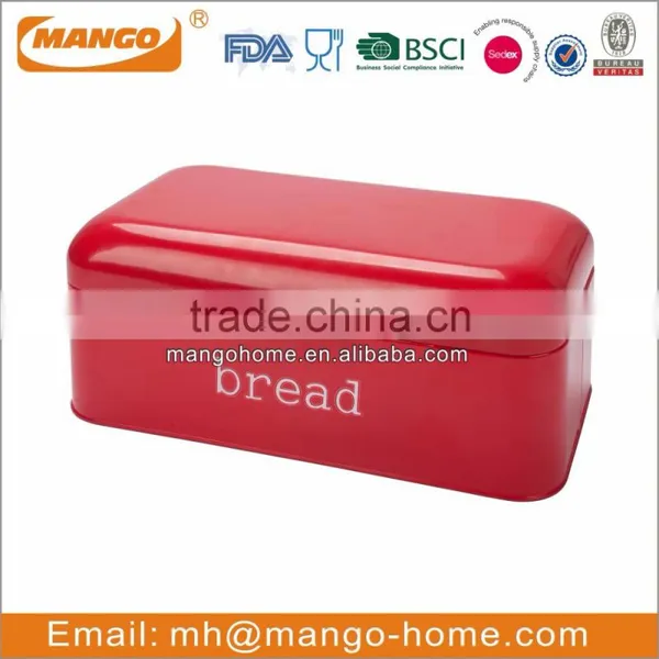 Custom Metal Enamel Bread Bin / Pink Bread Box photo-6