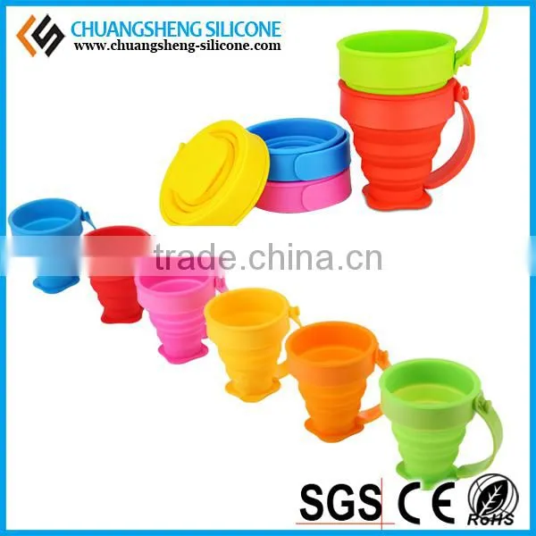 Daily Necessory Folding Cup, Silicone Foldable Mug, Multifunctional Container photo-2