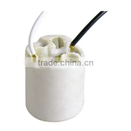 CE RoHS Certificated E26 E27 Glazed Ceramic Lampholder With Cable photo-6