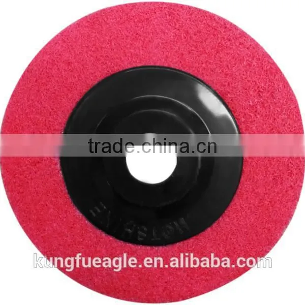 High Quality Cheap Custom Non Woven Nylon Polishing Wheel for Metal and Wood photo-2