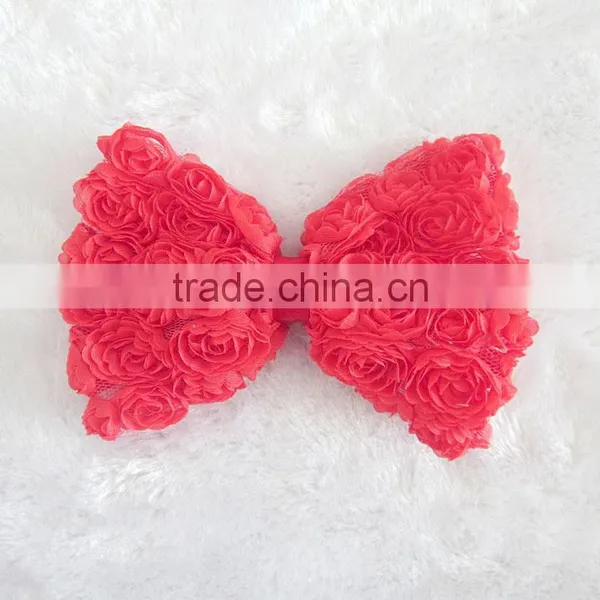 Shabby Bow Flower Clip for Kids Hair Accessories photo-3