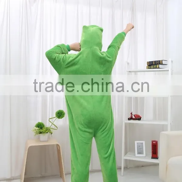 Flannel Cartoon Adult Animal Jumpsuit Animal Pajamas Jumpsuit Frog Design photo-2