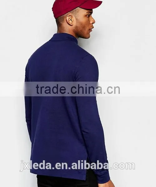 Sports Long Sleeves Men Pique Polo Shirt, Personalized Custom Polo Shirt Importer, Gym Golf Polo T-shirt Wholesale photo-2