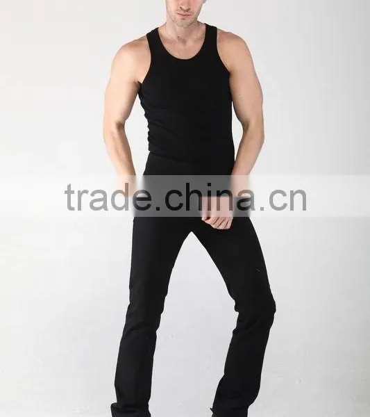 Custom 100%Cotton Fitness Tank Top,100%Cotton GYM Tank Top photo-2
