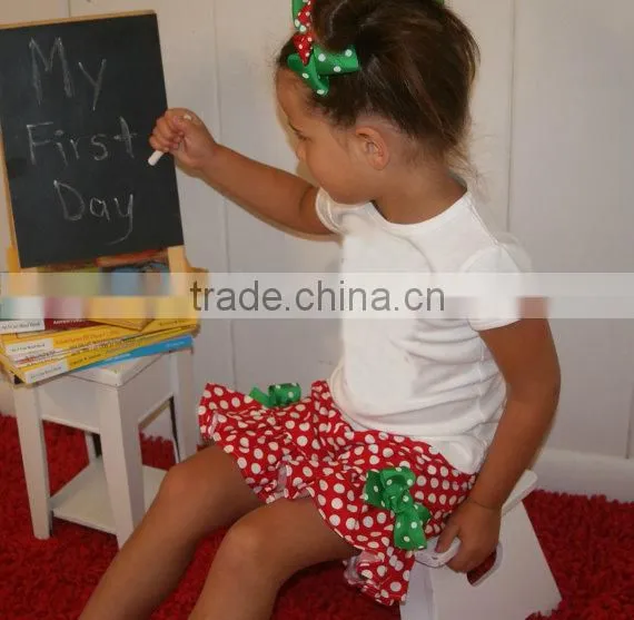 Happy New Years Christmas Kids Ruffle Clothing Set Girls Smocked Outfits photo-3
