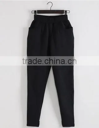 Wholesale Factory Products Plain Designs Cheaper Customs Slim Pants for Women KM0697 photo-3