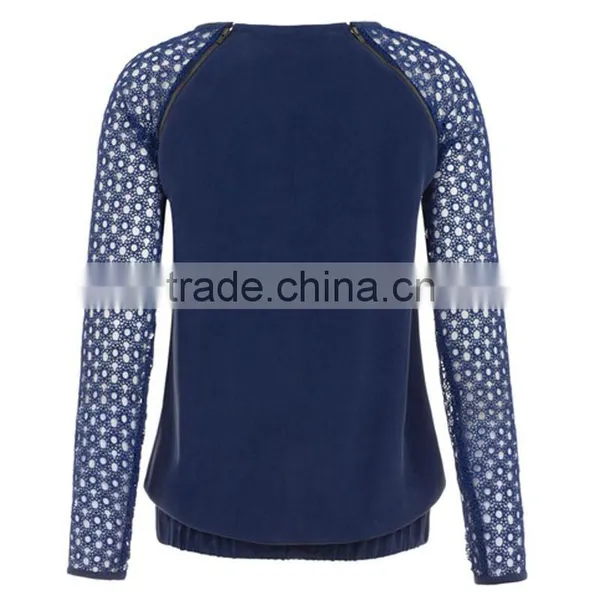 Color Combination Sublimation Sweatshirt Raglan Sweatshirt With Mesh Sleeve and Zipper photo-2