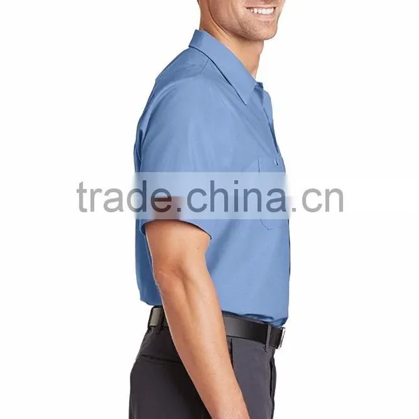 Factory Custom Logo Short Sleeve Shirt Uniform Work Clothes Cotton Mechanic Workwear In Baoding photo-4