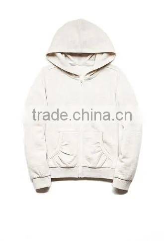 Latest Design Custom Blank Girls Kids Zipper Pocket Hoodies Wholesale China Supplier photo-3